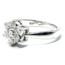 $2900 0.70Ct Diamond Flower Ring 14Kt White Gold