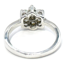 $2900 0.70Ct Diamond Flower Ring 14Kt White Gold