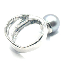 $4800 0.20Ct White Gold Diamond and South Sea Pearl Ring 14Kt