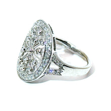 $4300 0.75 Ct White Gold Diamond Fancy Ring 14Kt - Esmeralda Jewels 