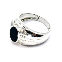 $2900 0.20 Ct White Gold Diamond and Onyx Men's Ring 14Kt - Esmeralda Jewels 