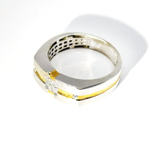 0.75Ct Two Tone Men's Solitaire Diamond Ring 14Kt - Esmeralda Jewels 