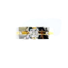 0.75Ct Two Tone Men's Solitaire Diamond Ring 14Kt - Esmeralda Jewels 
